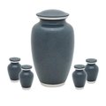 Urnsdirect2U Urnsdirect2u 7549T4 Wolf Granite Adult Urn with 4 Tokens; Grey 7549T4